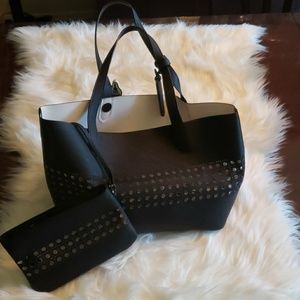 Ralph Lauren faux leather tote leighton